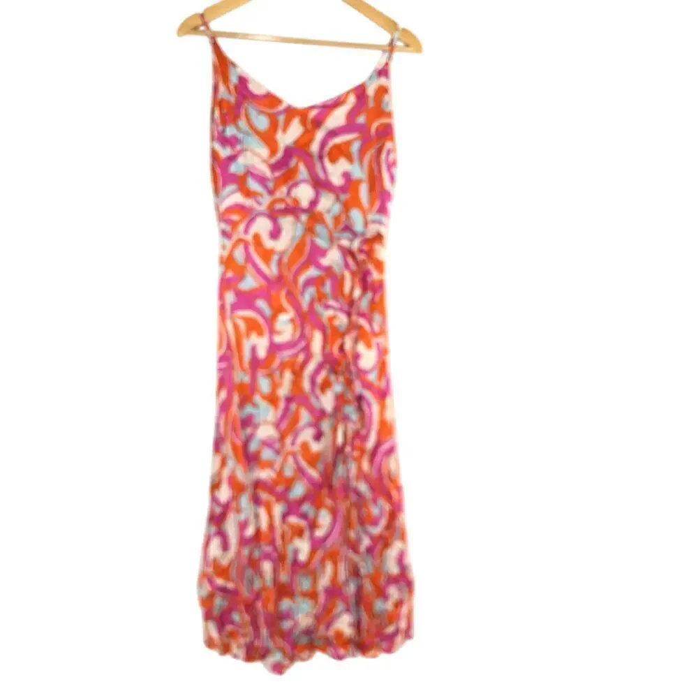 DELFI Collective Rory Dress Psychedelic Print Sleeveless Cocktail Slip Midi M